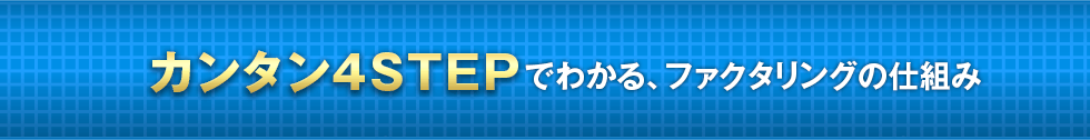 カンタン4STEPでわかる、ファクタリングの仕組み